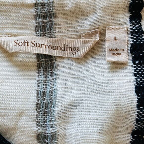 Soft Surroundings Coco de Mer V-Neck Boho Dress Sequin-Embellished Long Sleeve L - Picture 6 of 12